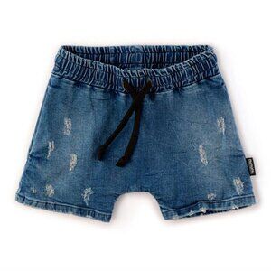 Nununu Unisex Denim Rounded Shorts, Size 6-7 years